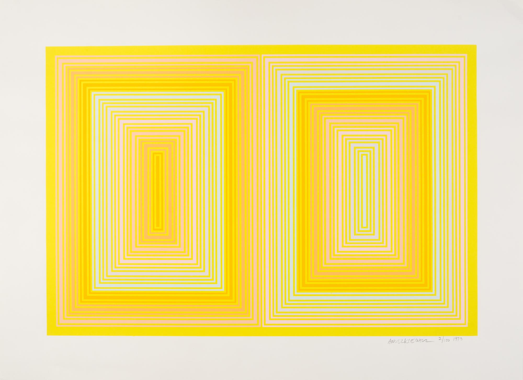 Richard Anuszkiewicz, (American, b. 1930), Untitled, 1973 (two works)