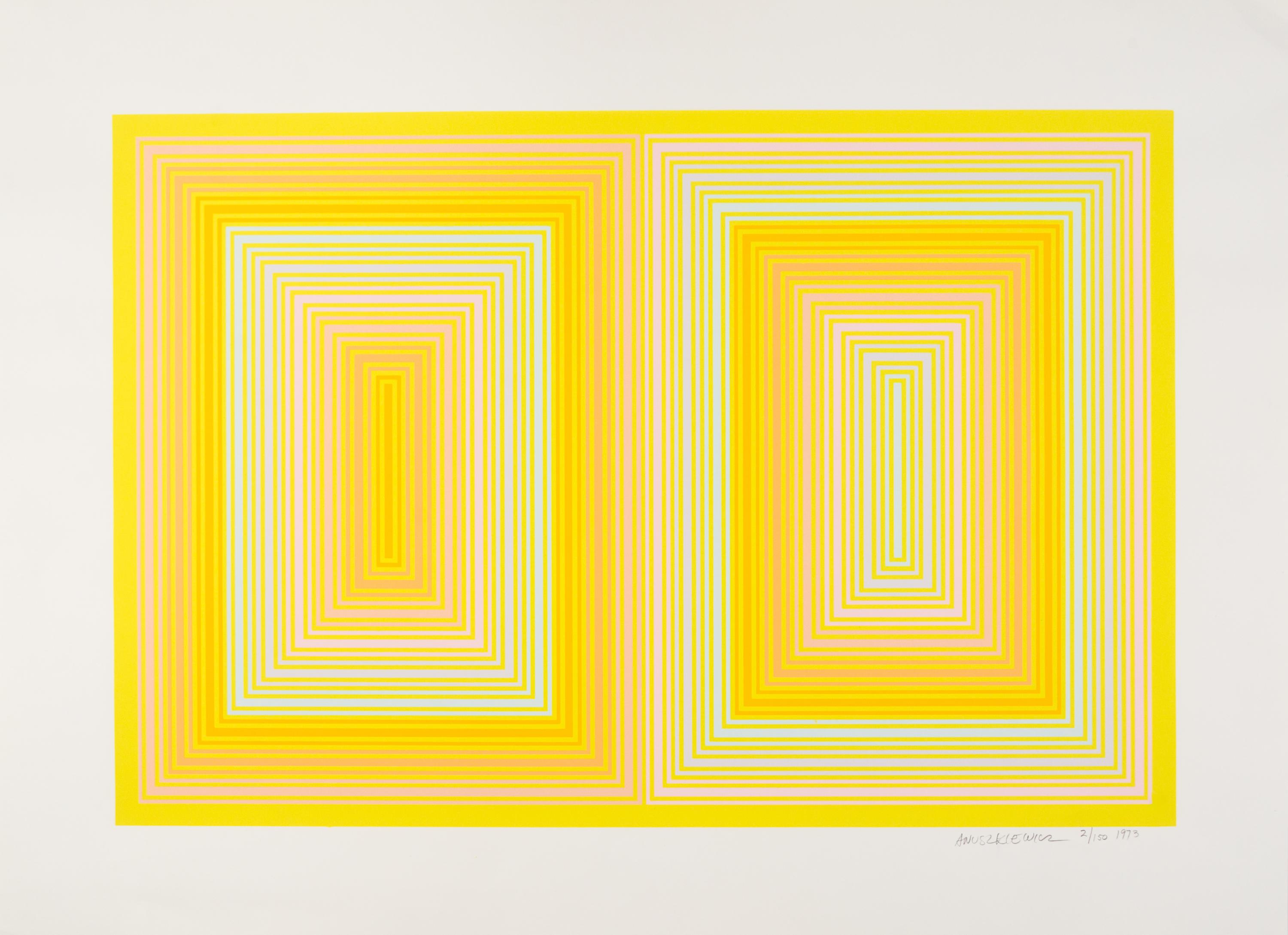 Richard Anuszkiewicz, (American, b. 1930), Untitled, 1973 (two works)