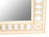 A Neoclassical Style Painted and Parcel Gilt Mirror