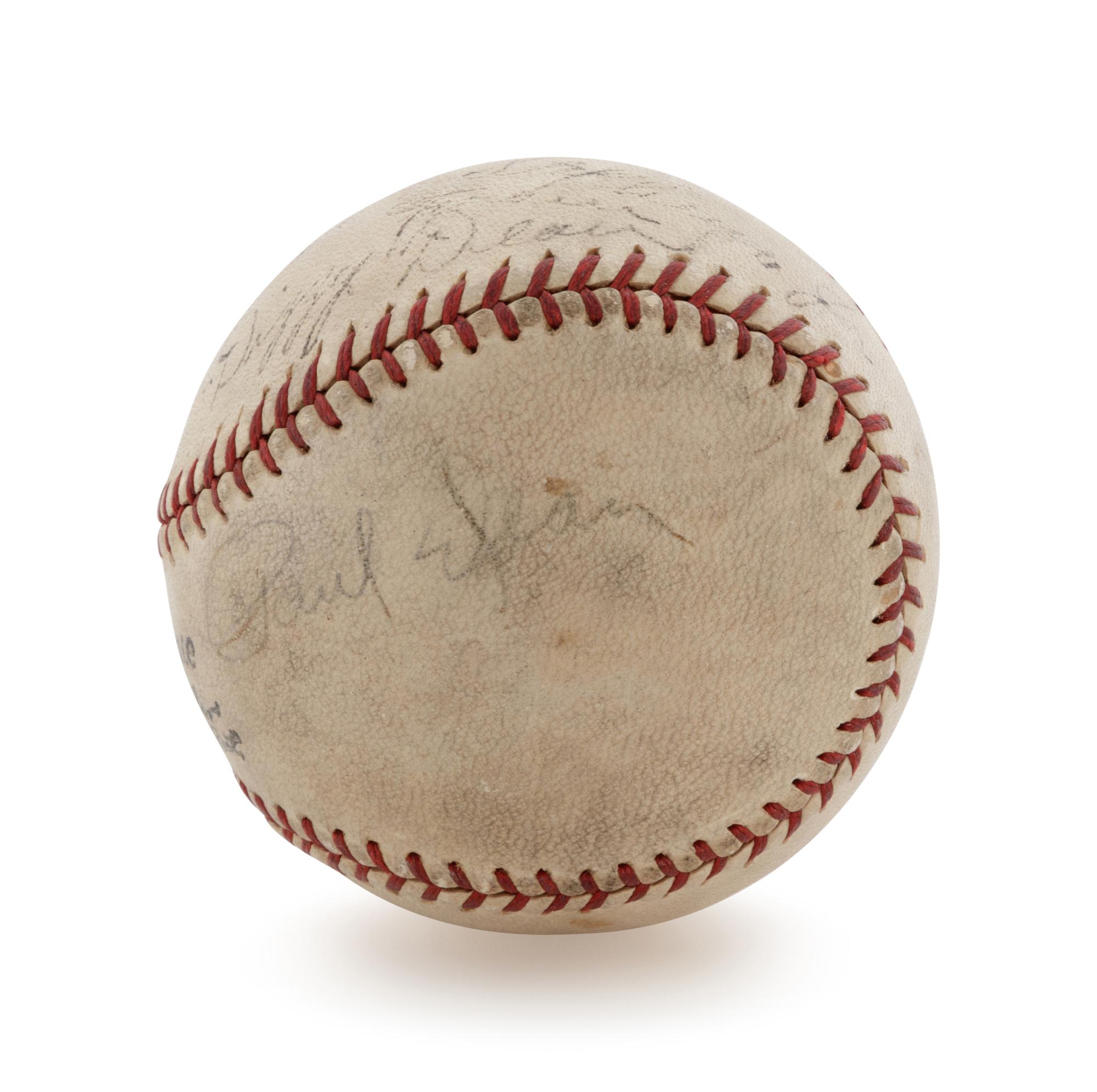 A 1954 Cleveland Indians Partial Team Signed Baseball