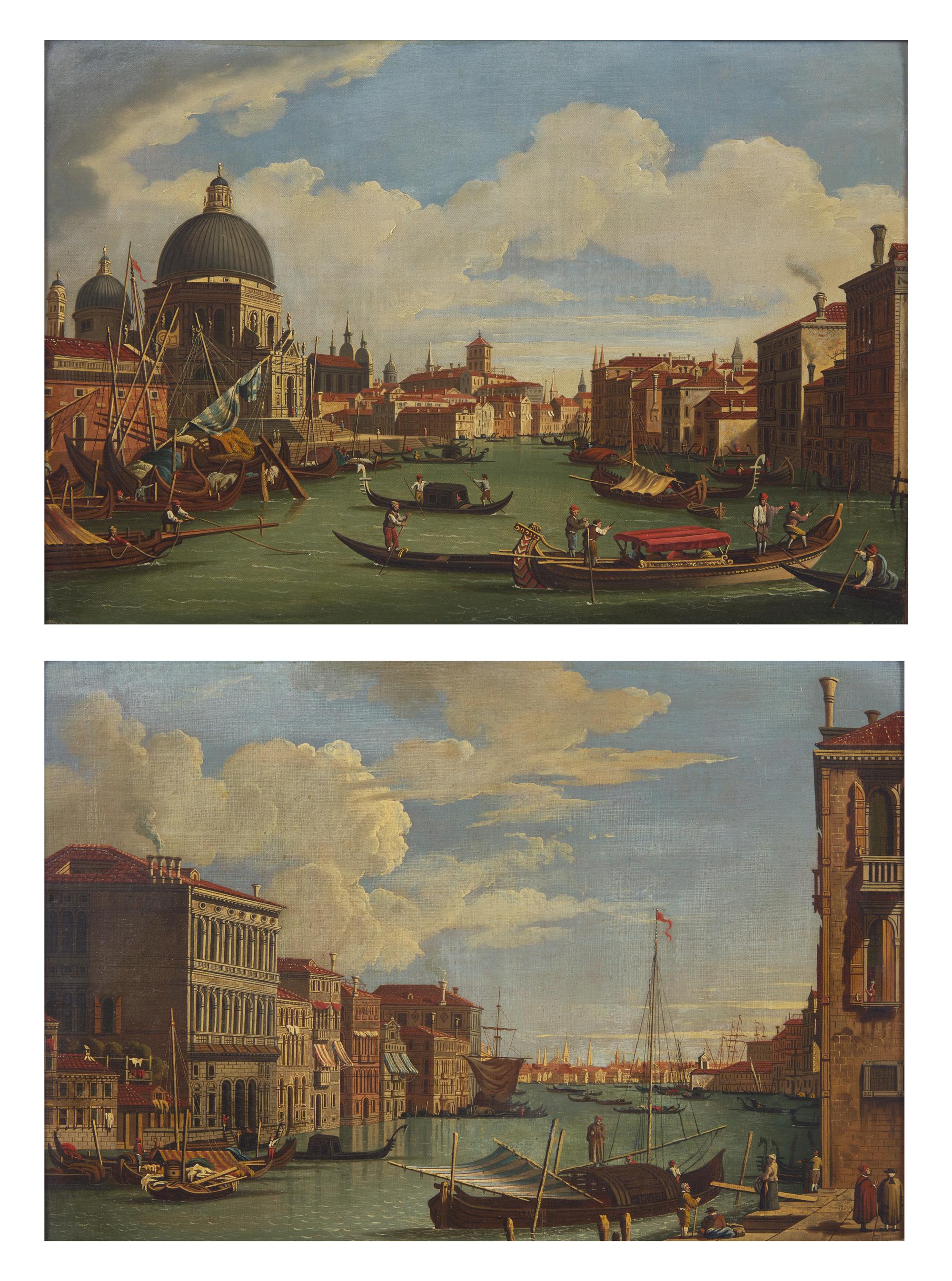 Venice, the Grand Canal with San Simeone Piccolo; together with a Companion (A Pair)