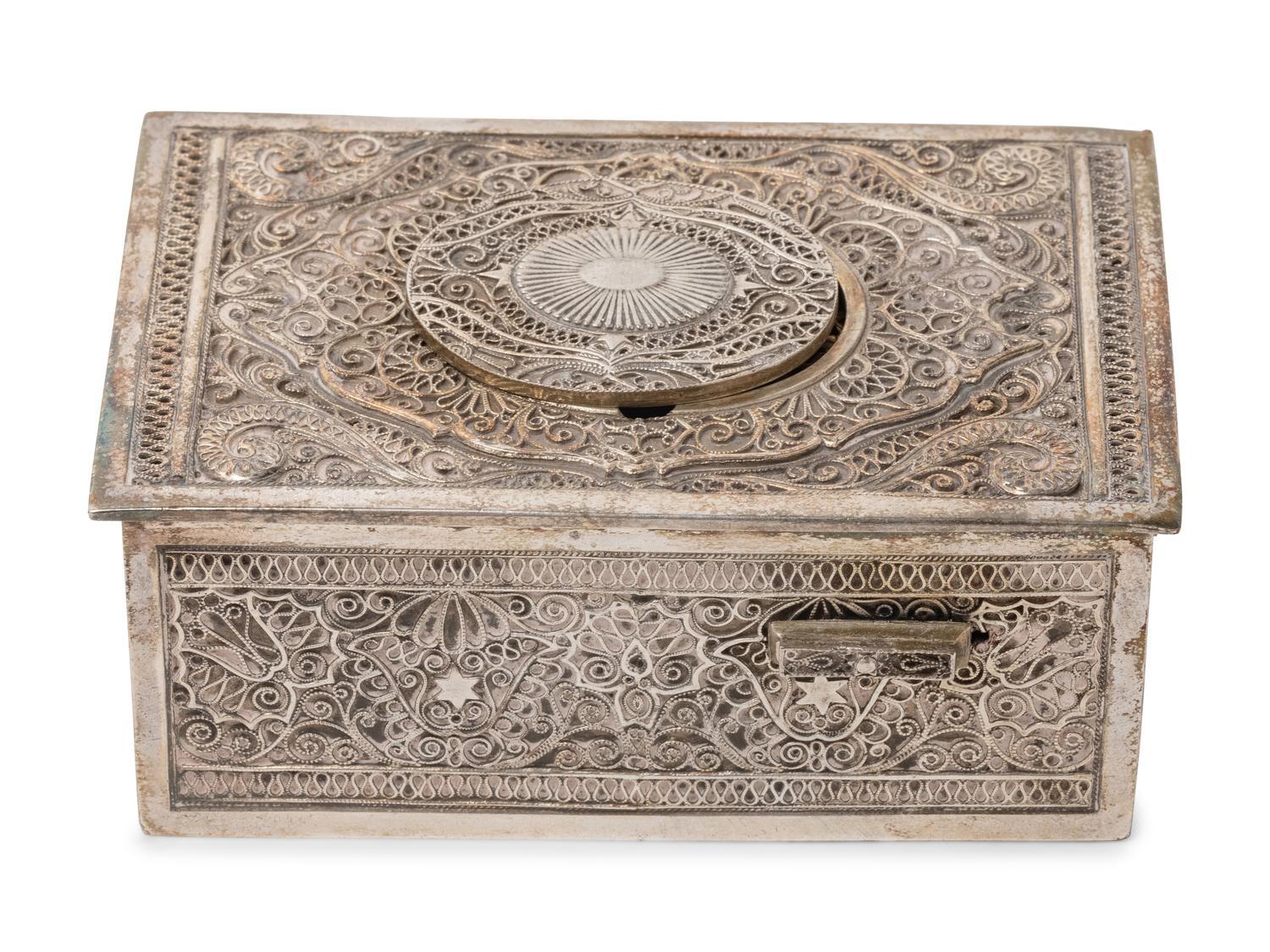 A German Silver Singing Bird Automaton Box