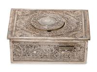 A German Silver Singing Bird Automaton Box