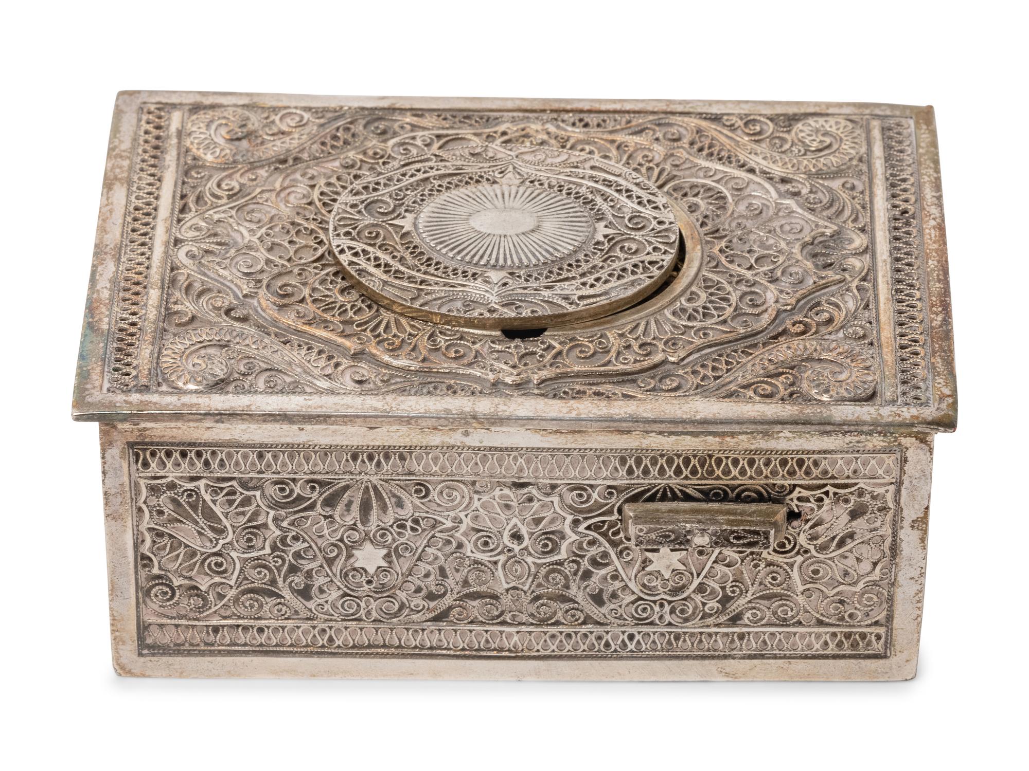 A German Silver Singing Bird Automaton Box