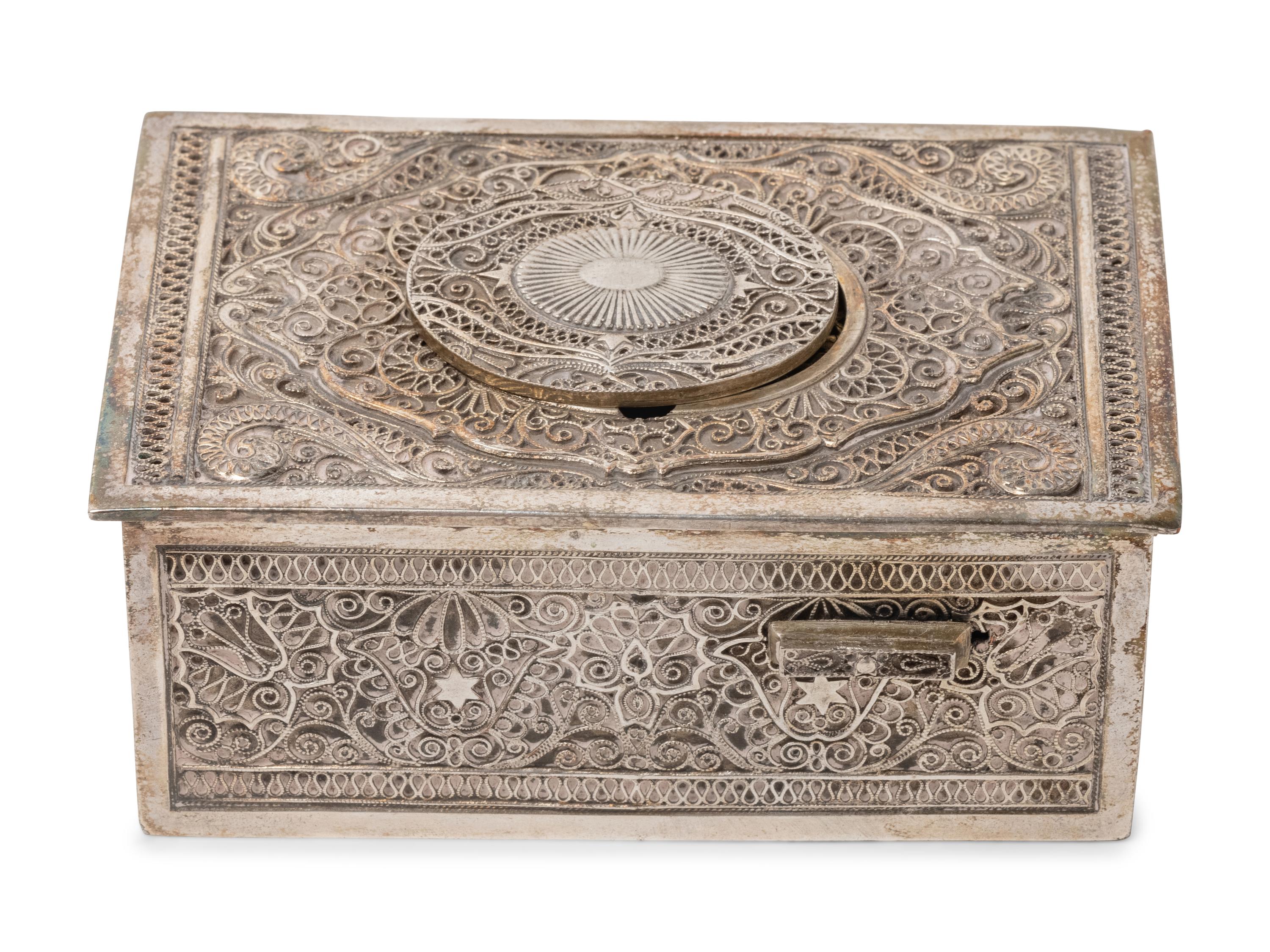 A German Silver Singing Bird Automaton Box