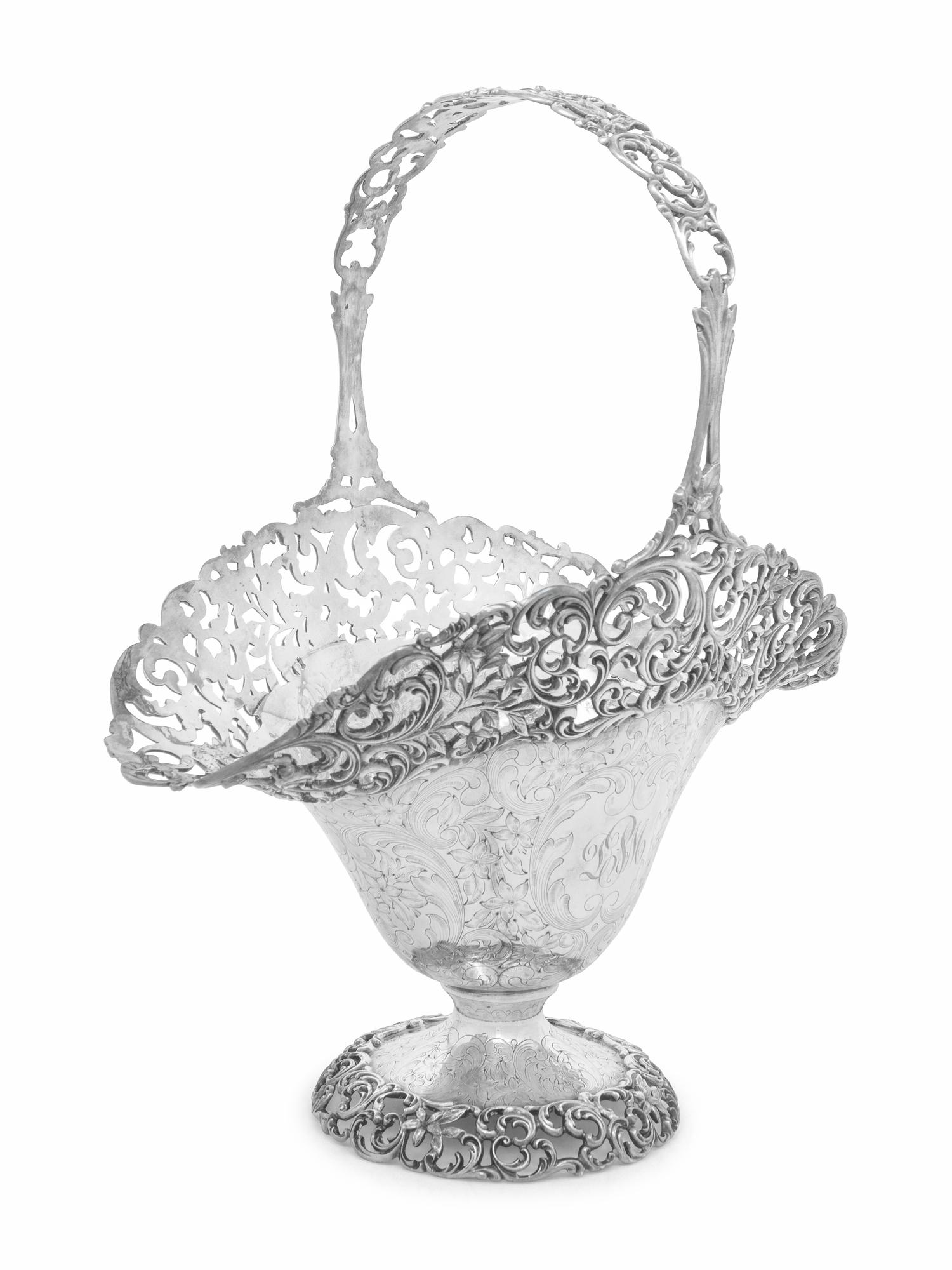 An American Silver Flower Basket