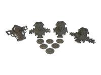 A Set of Four French Art Nouveau Bronze Billiards Pockets — EARLY 20TH CENTURY