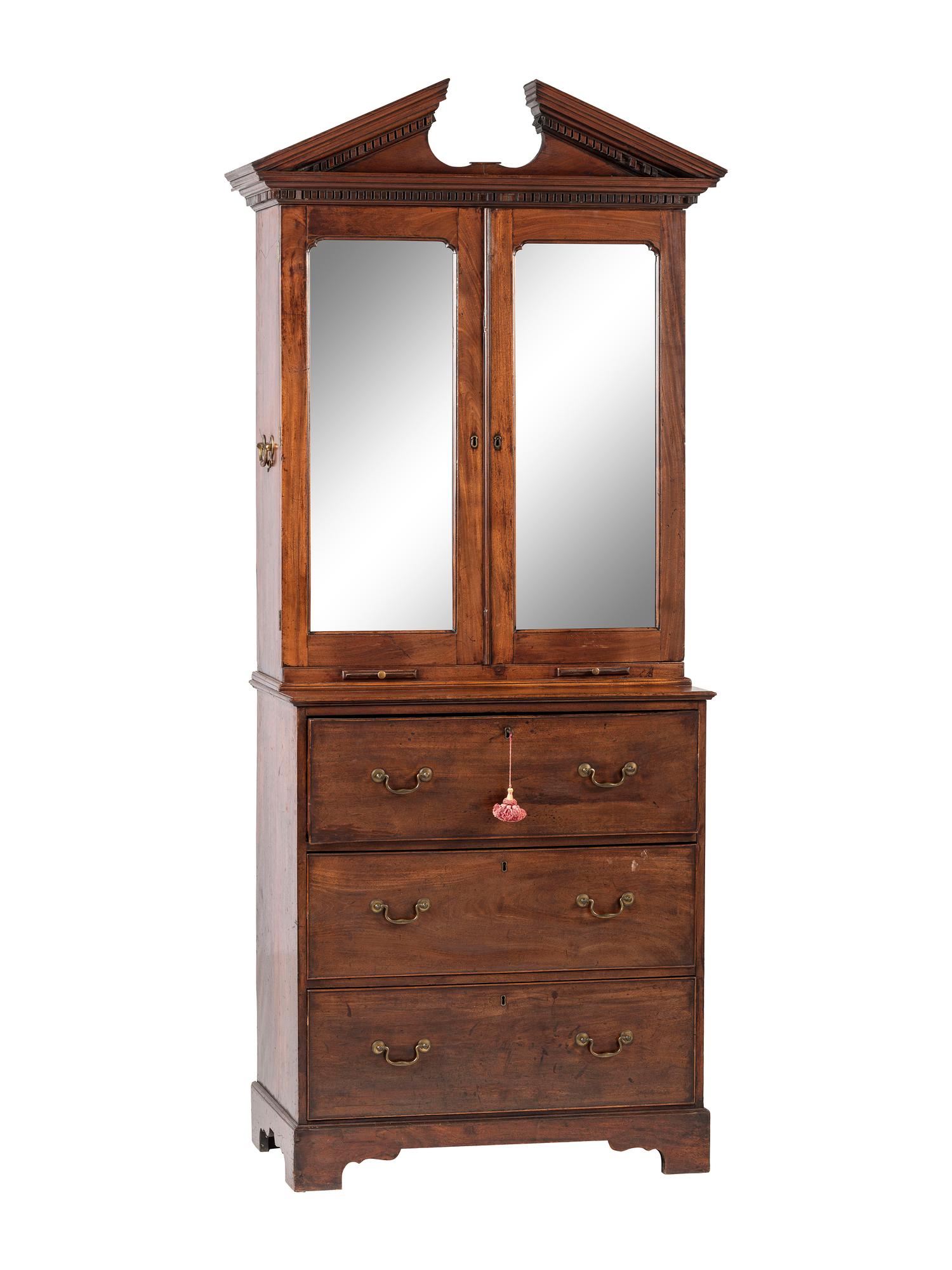 A George III Mahogany Bureau Bookcase
