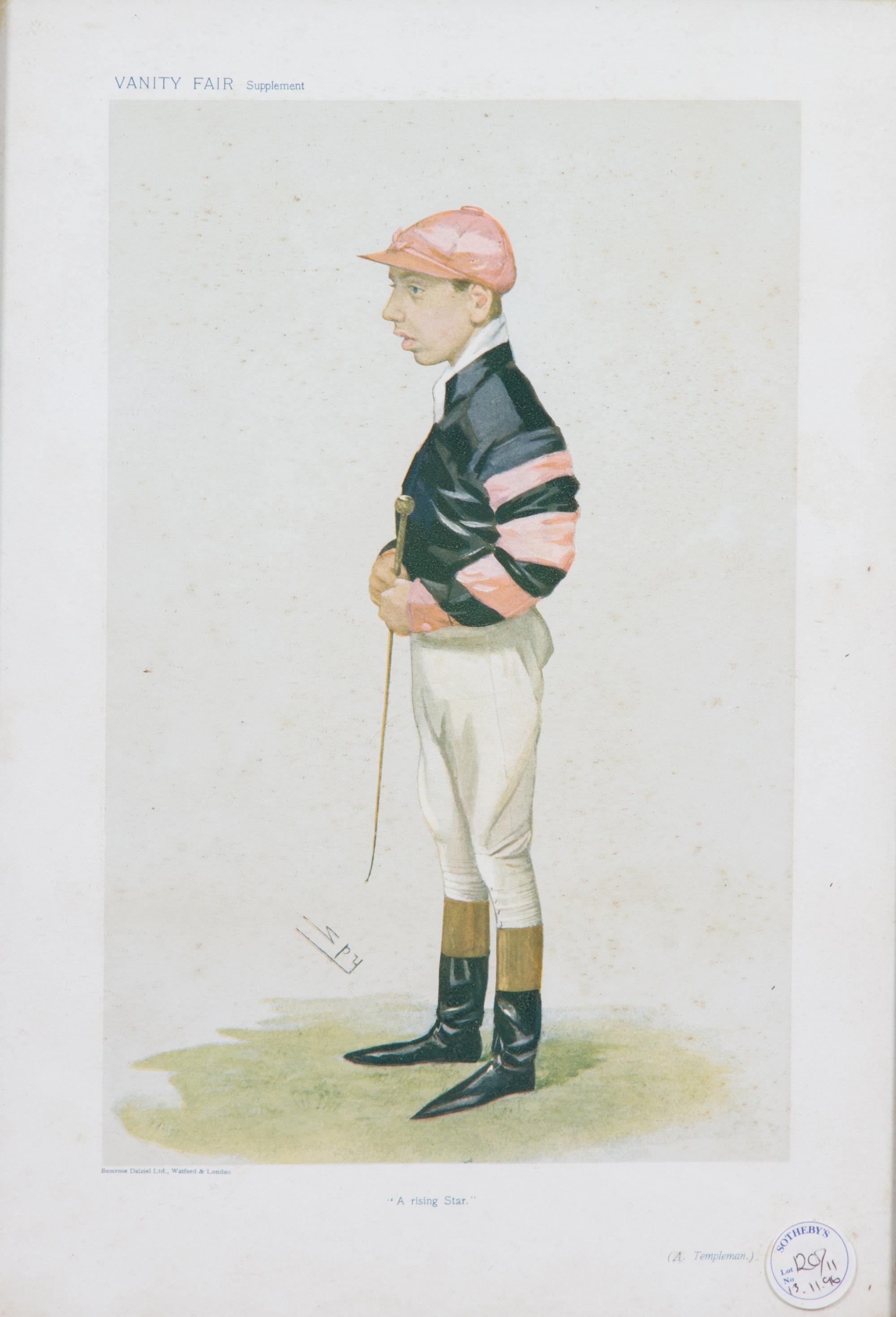 A Collection of Vanity Fair Jockey's Prints Largest image 12 1/2 x 7 1/2 inches. — 20TH CENTURY