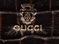 Gucci, Brown Crocodile Briefcase