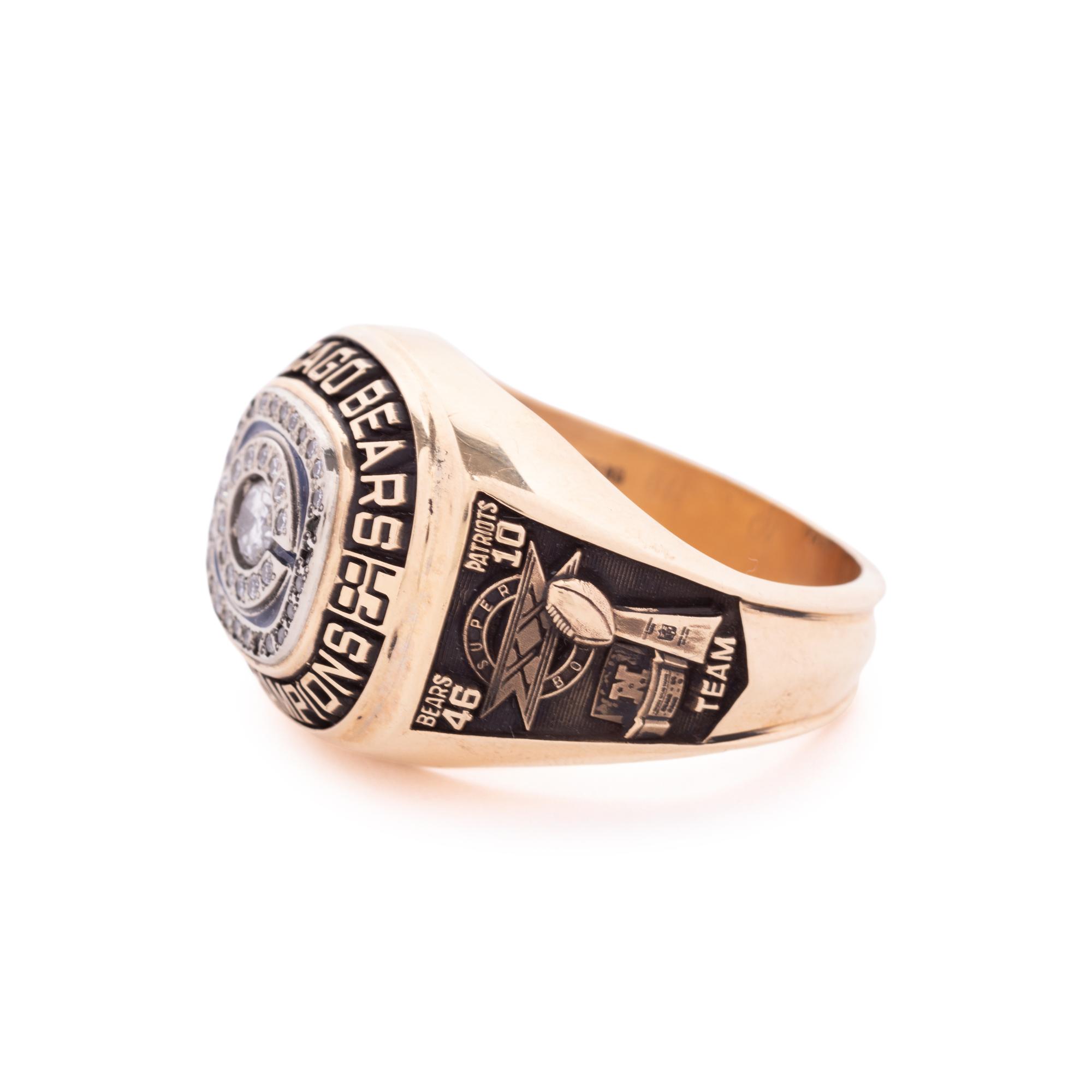 A Rare Jostens 1985 Chicago Bears Super Bowl XX Championship Salesman Sample Ring Crafted to William "The Refrigerator" Perry's Size With Original Presentation Box