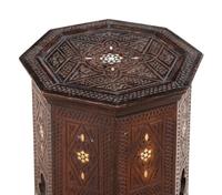 A Moroccan Style Mother-of-Pearl Inlaid Side Table