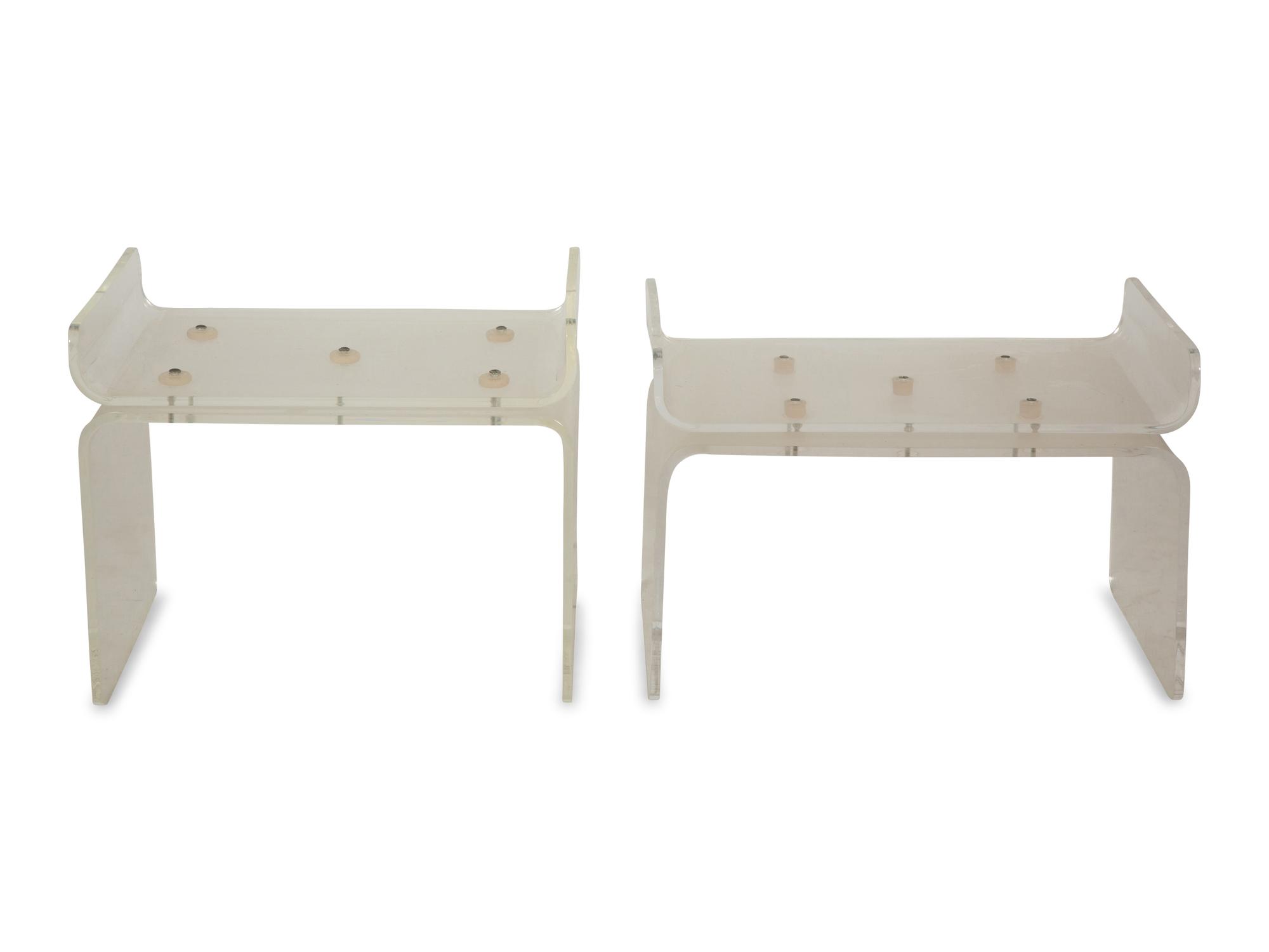 Two Acrylic Benches