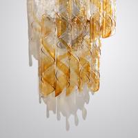 Pair of large glass 'Torciglioni' sconces by AV Mazzega