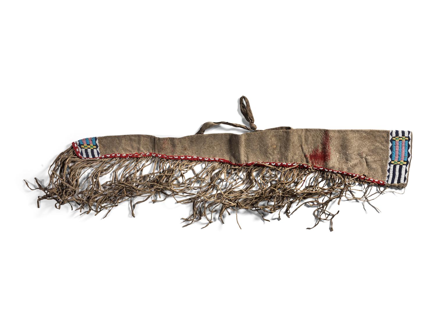 Central Plains Beaded Buffalo Hide Rifle Scabbard