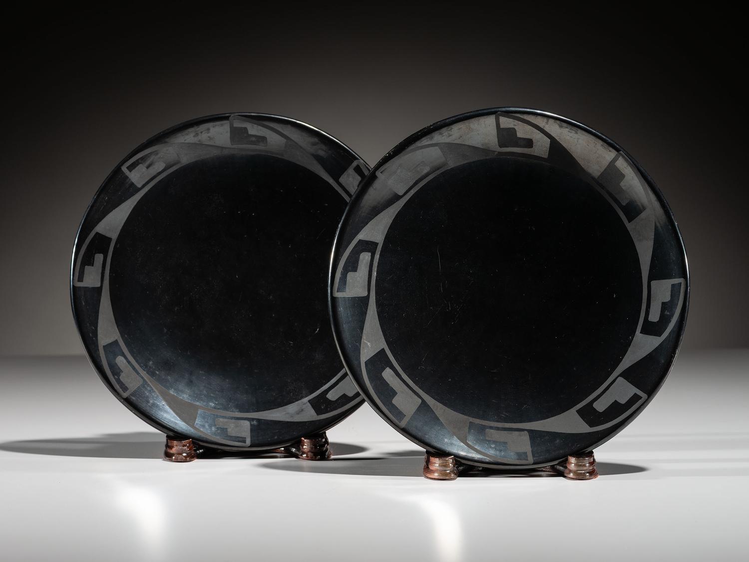 Backware Plates, Matched Pair 1925-1943