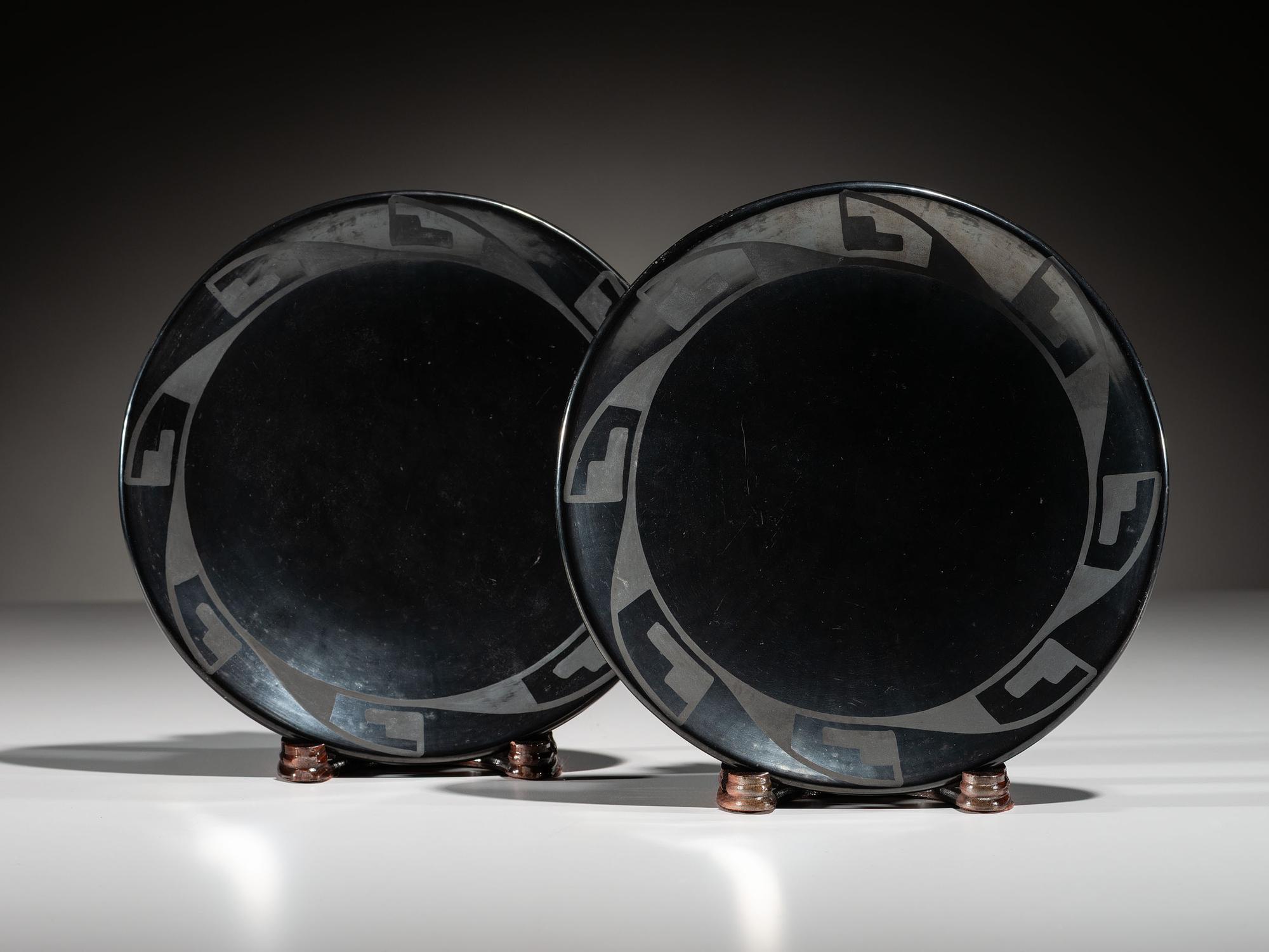 Backware Plates, Matched Pair 1925-1943