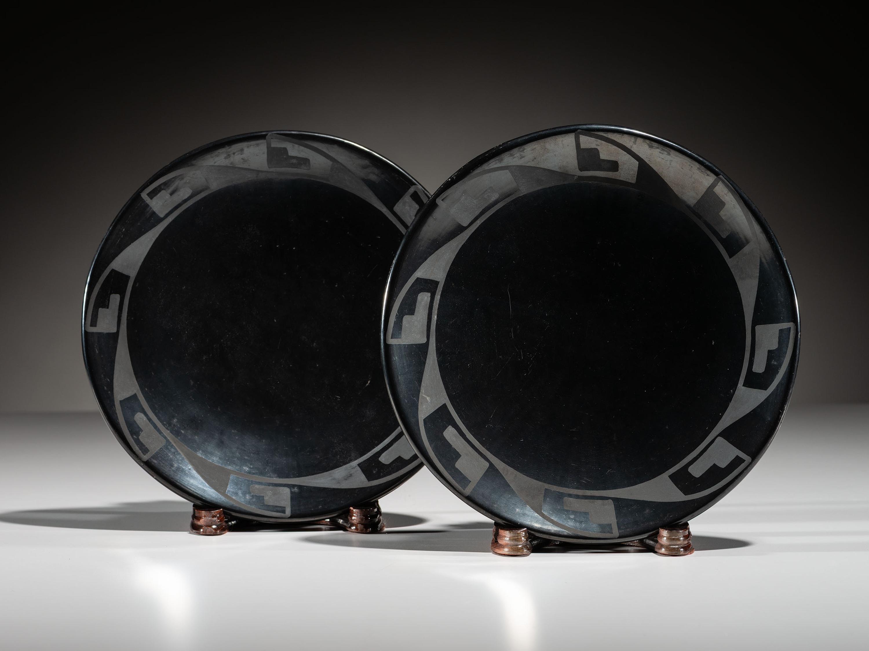 Backware Plates, Matched Pair 1925-1943