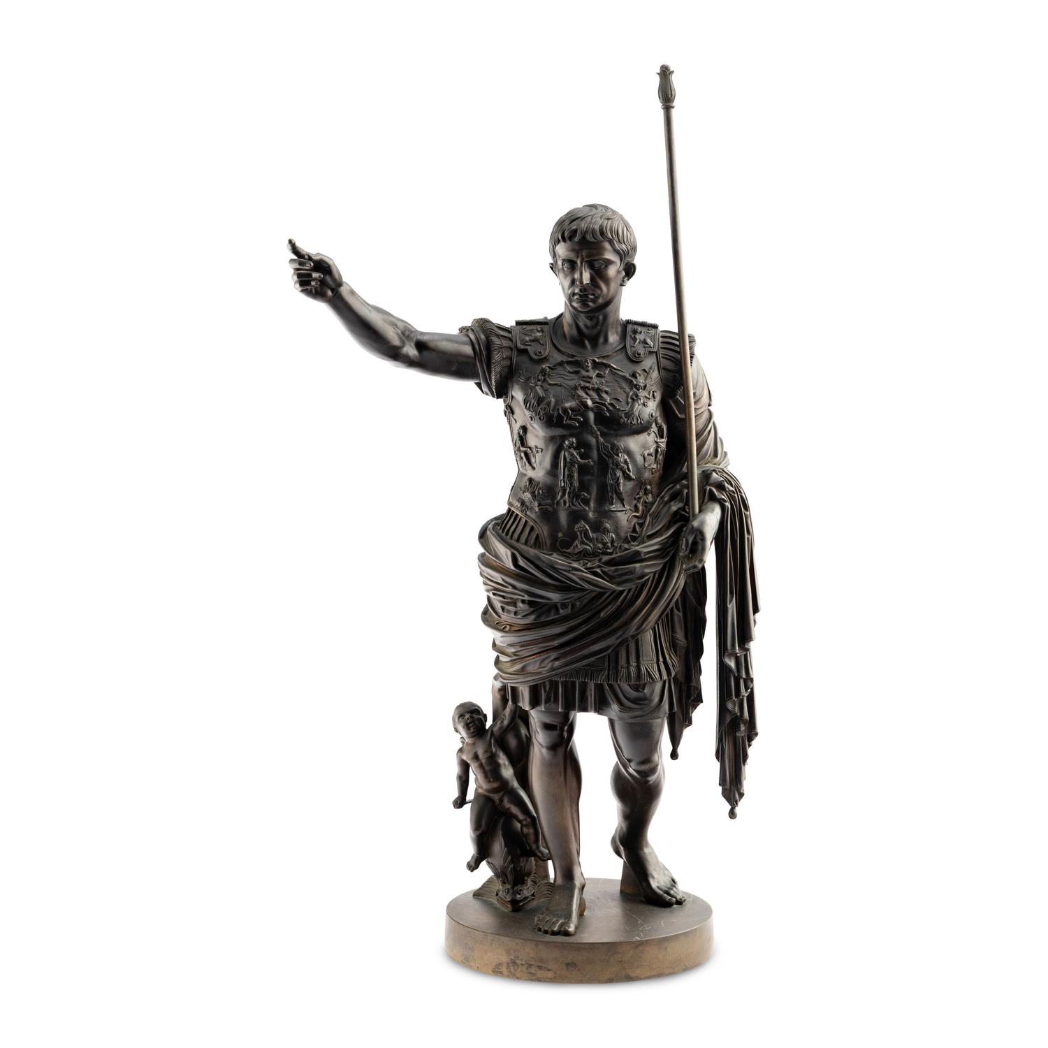 An Italian Bronze Model of Augustus of Prima Porta