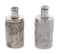 A Set of Chinese Export Silver Salt and Pepper Shakers