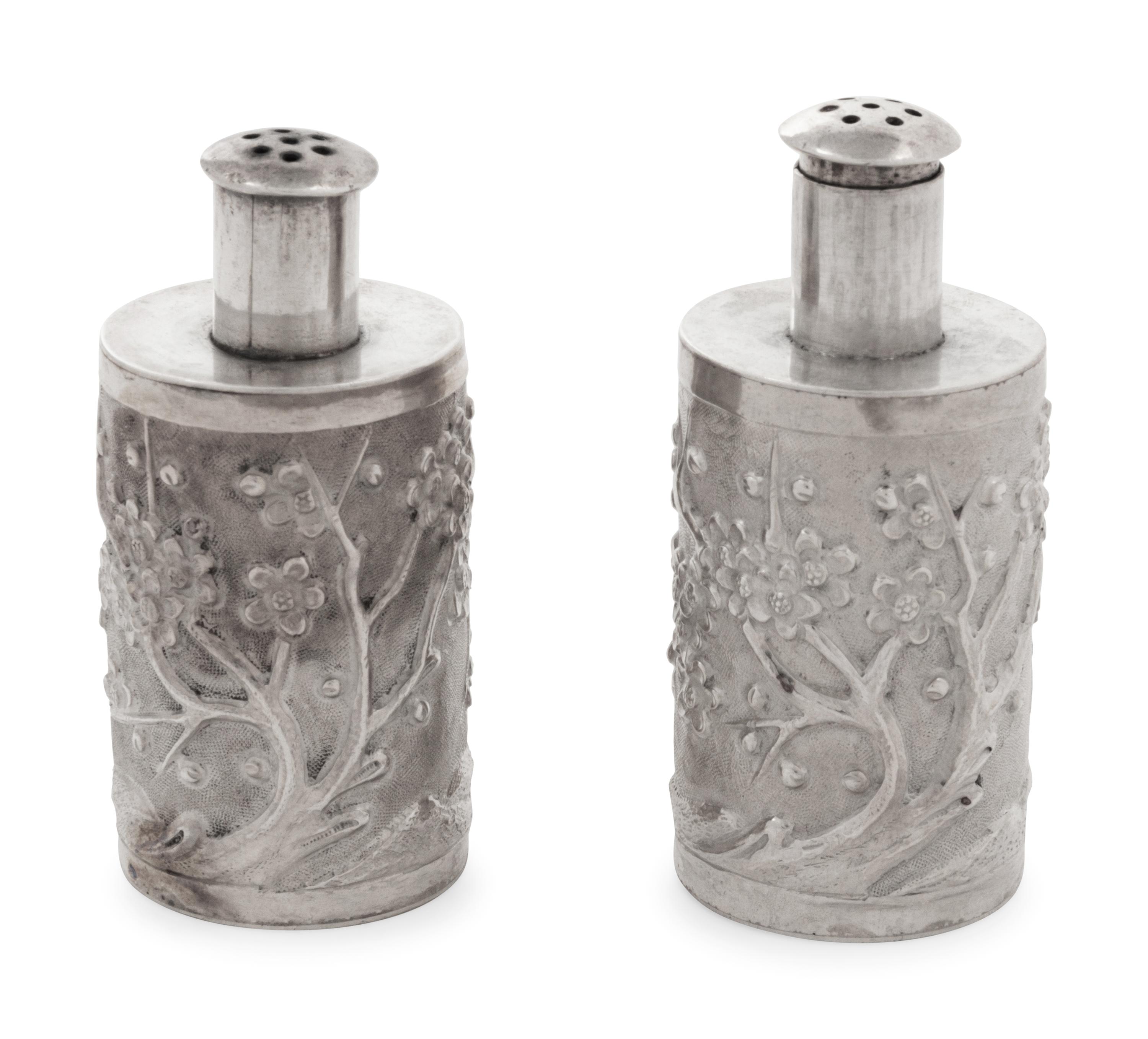 A Set of Chinese Export Silver Salt and Pepper Shakers