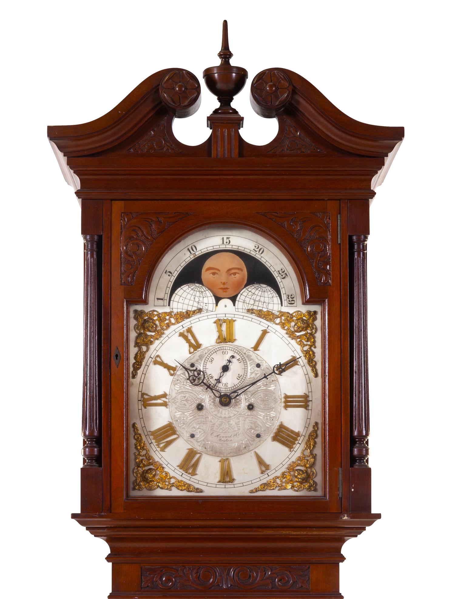 An American Mahogany Tall Case Clock