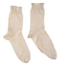 [CIVIL WAR]. A pair of military-issue brogans with a pair of Civil War-period socks.