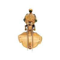 NARDI, YELLOW GOLD AND JADE BROOCH