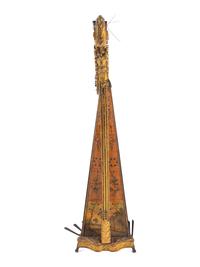 An English or Continental Painted Harp