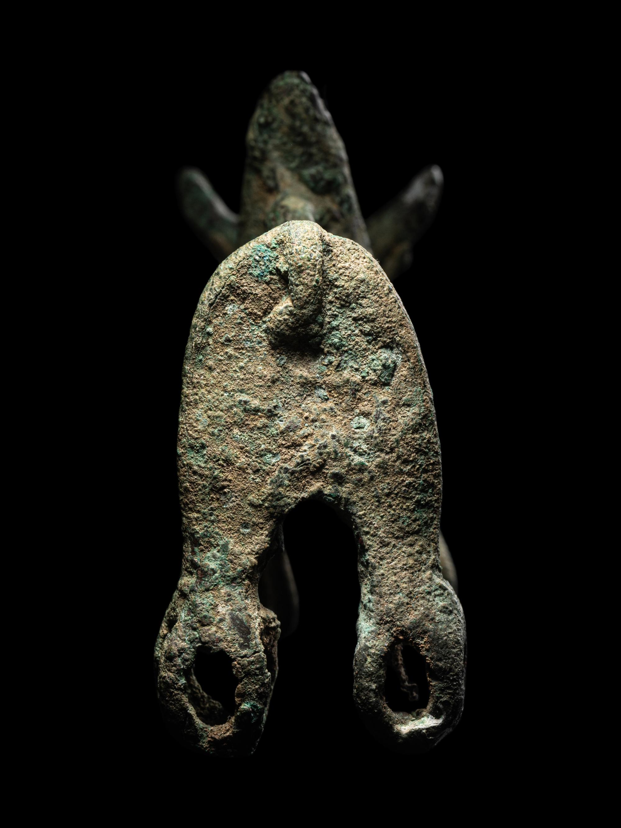 A Luristan Bronze Cow with Four Sphere Feet