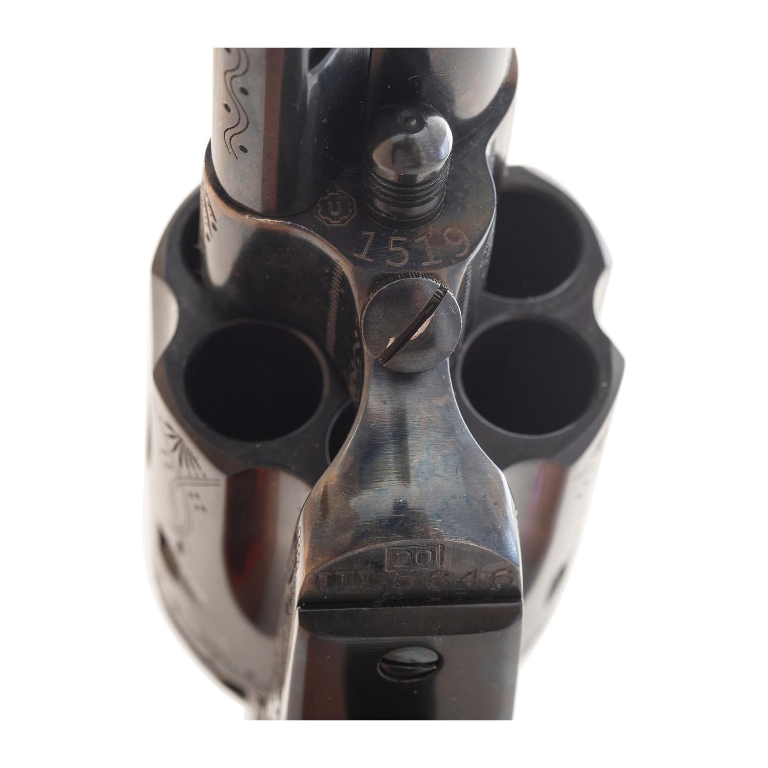 *Engraved Uberti Cattleman .45 Colt With Mother Of Pearl Grips in Box