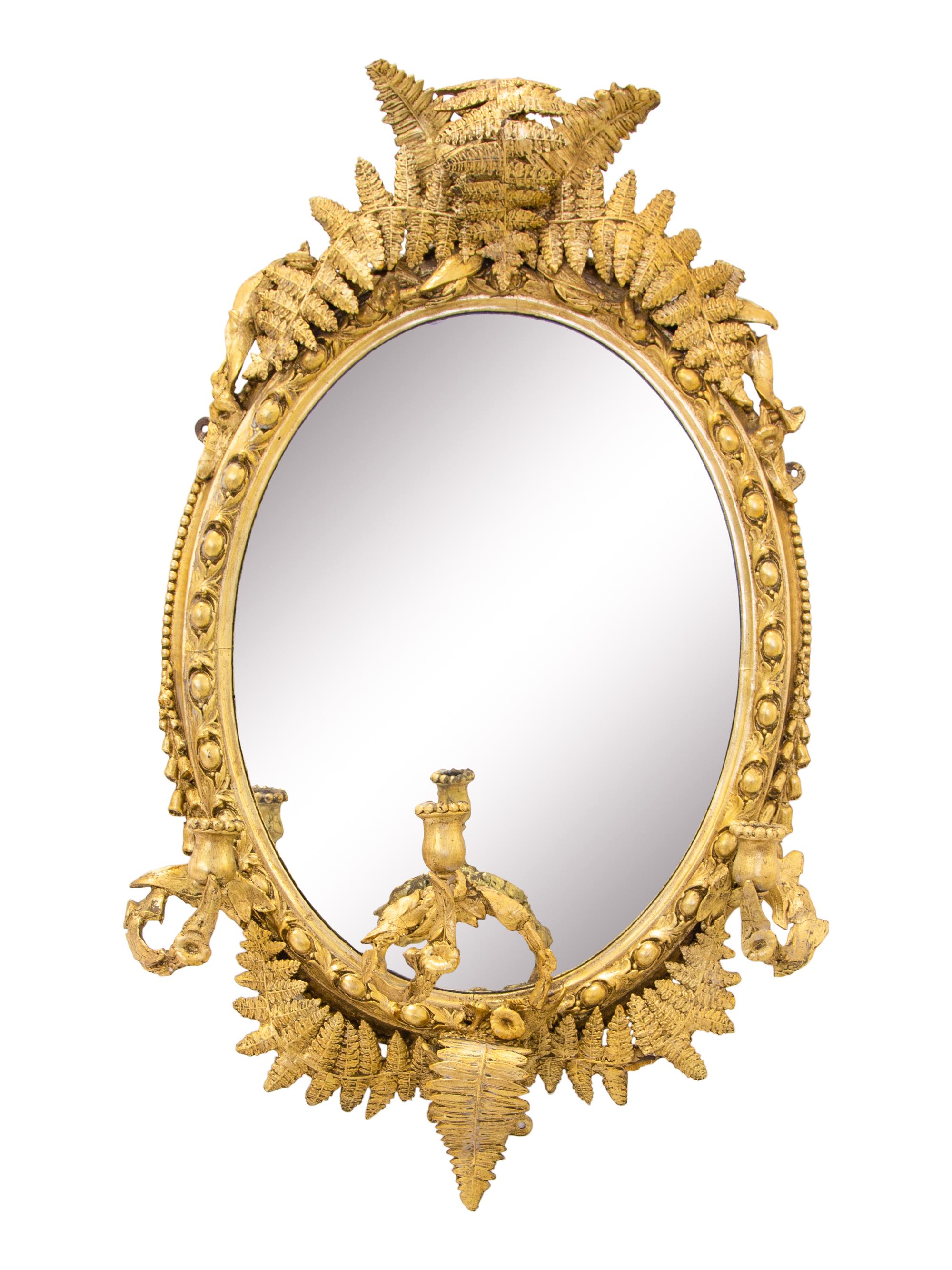 A Pair of Victorian Giltwood Girandole Mirrors