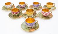 A Group of Austrian Porcelain Tea Articles Diameter 4 1/2 inches. — CARLSBAD