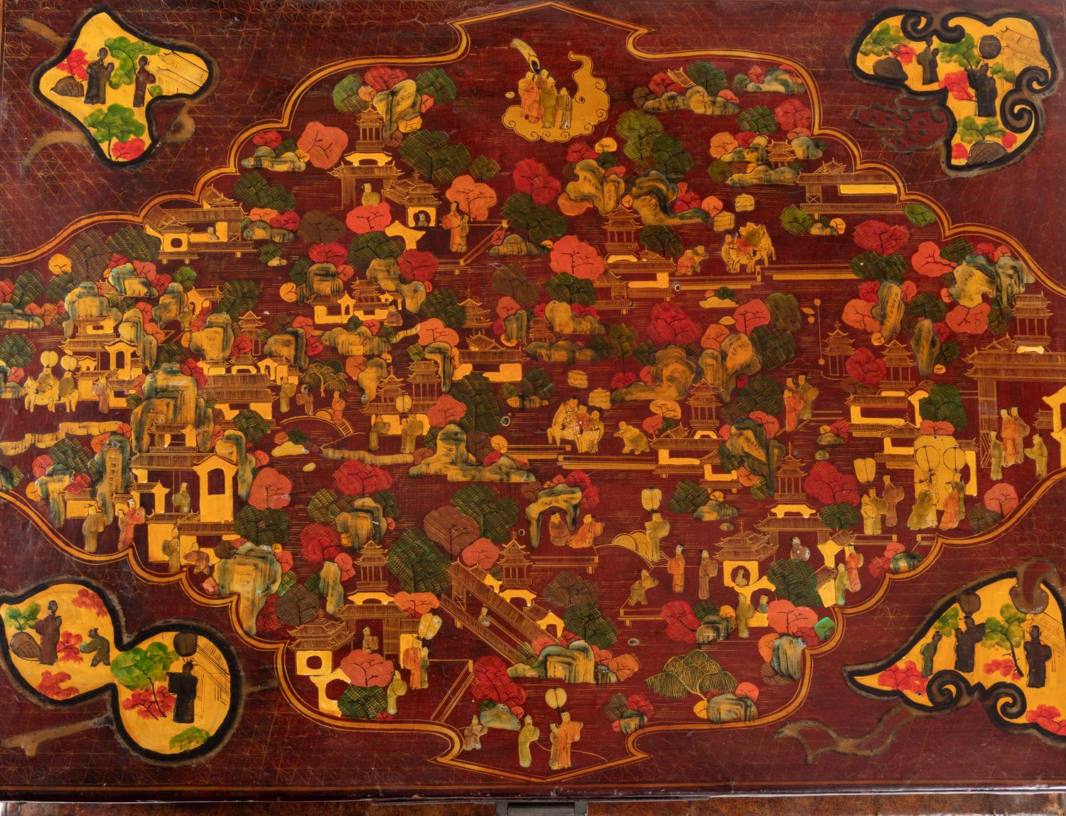 Three Chinese Export Leather-Veneered Trunks