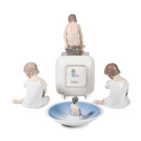 Five Royal Copenhagen Porcelain Figures and Dishes