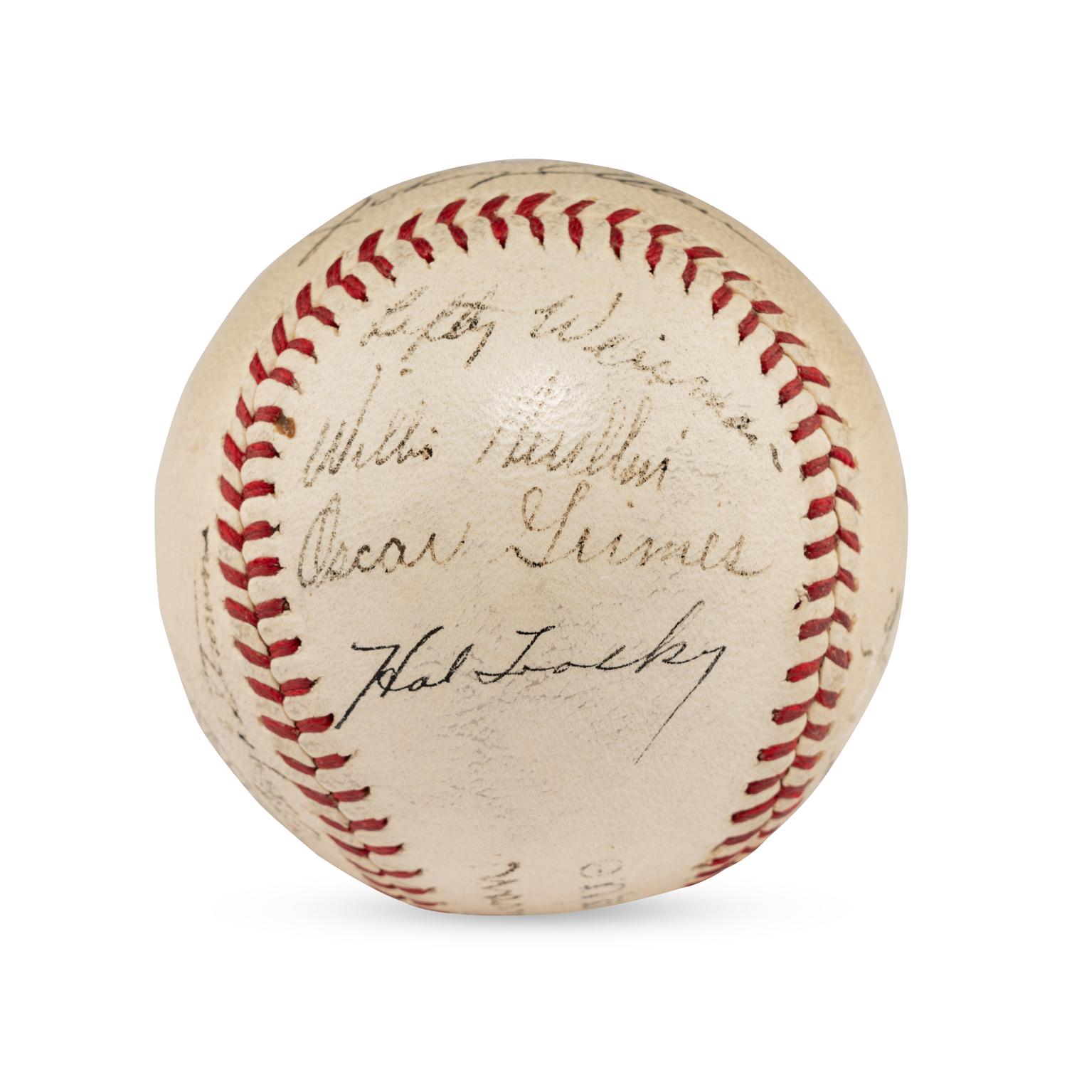 A 1939 Cleveland Indians Team Signed Autograph Baseball (Beckett Authentication Services Letter of Authenticity)