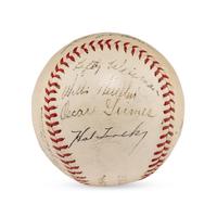 A 1939 Cleveland Indians Team Signed Autograph Baseball (Beckett Authentication Services Letter of Authenticity)