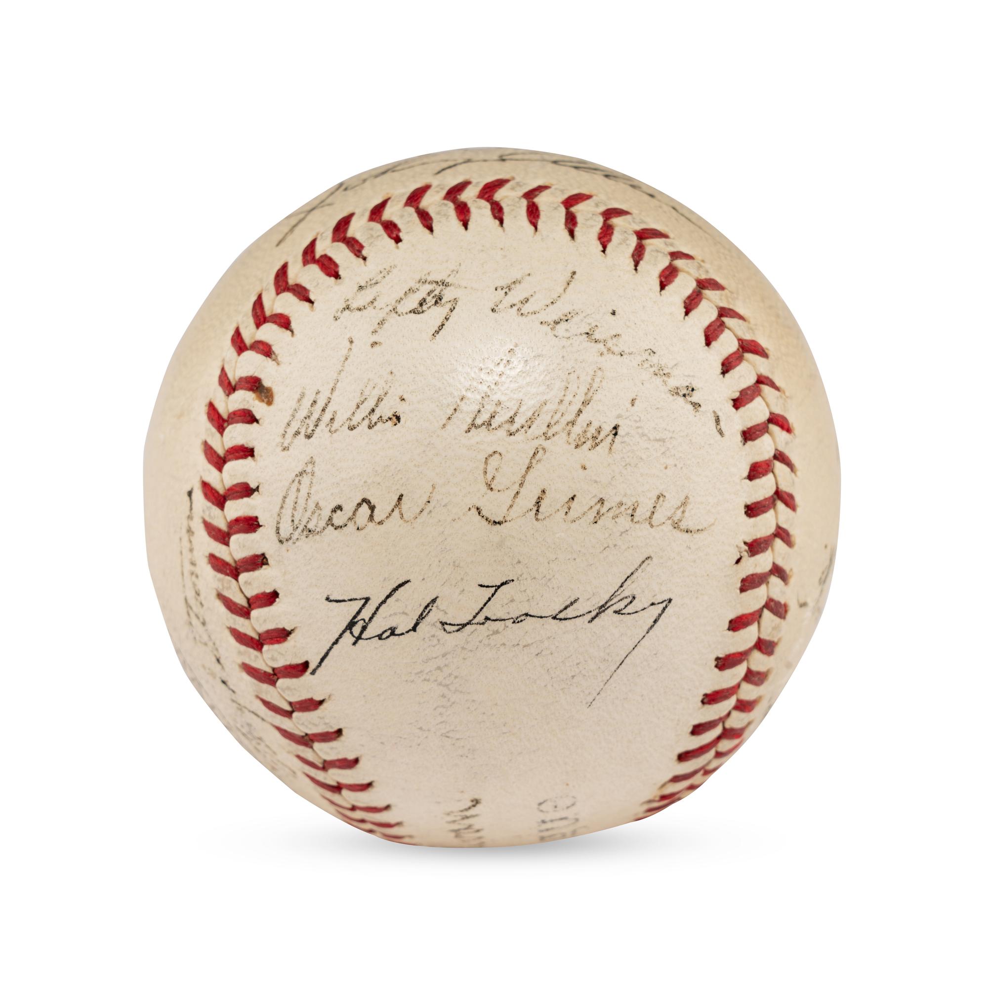A 1939 Cleveland Indians Team Signed Autograph Baseball (Beckett Authentication Services Letter of Authenticity)