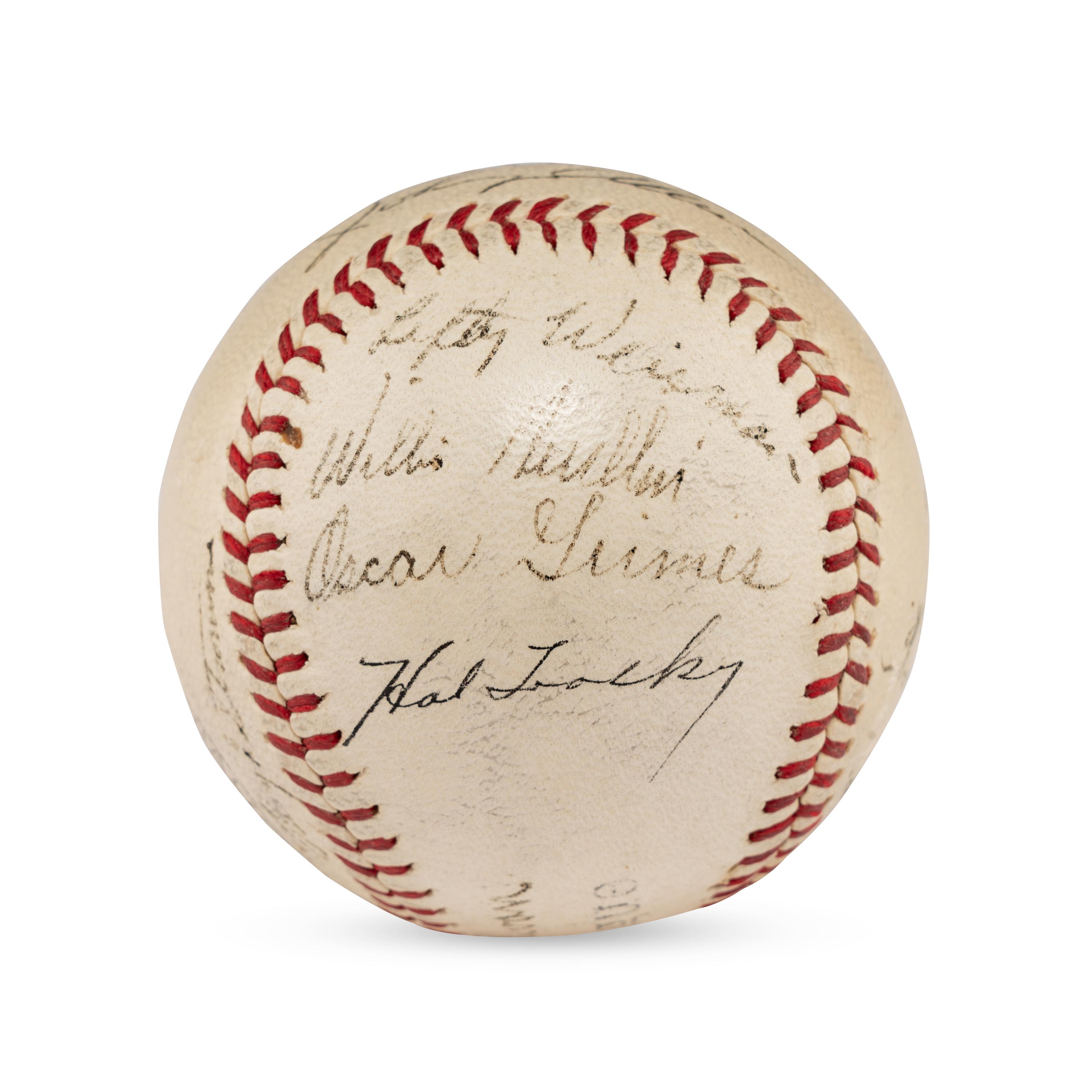 A 1939 Cleveland Indians Team Signed Autograph Baseball (Beckett Authentication Services Letter of Authenticity)
