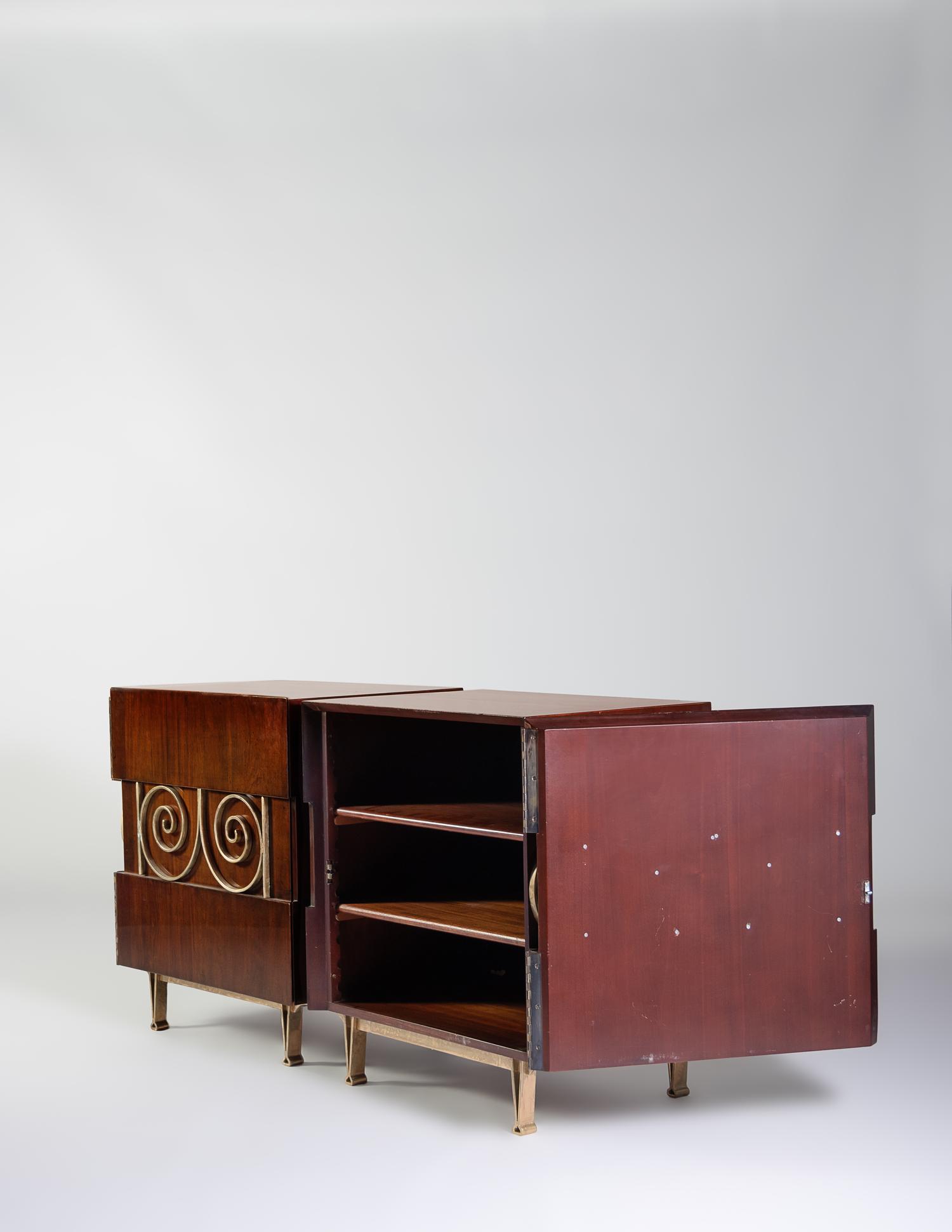 Pair of Side Cabinets, Industria Mueblera S.A., Mexico