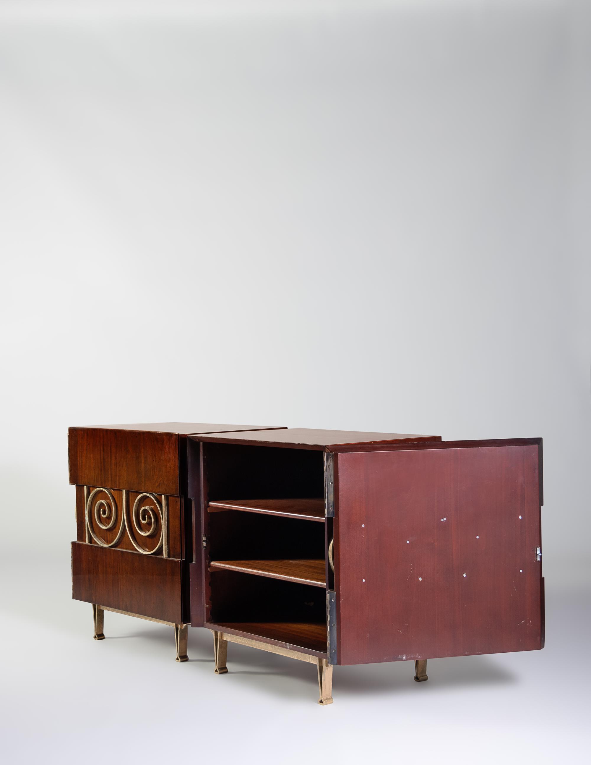 Pair of Side Cabinets, Industria Mueblera S.A., Mexico