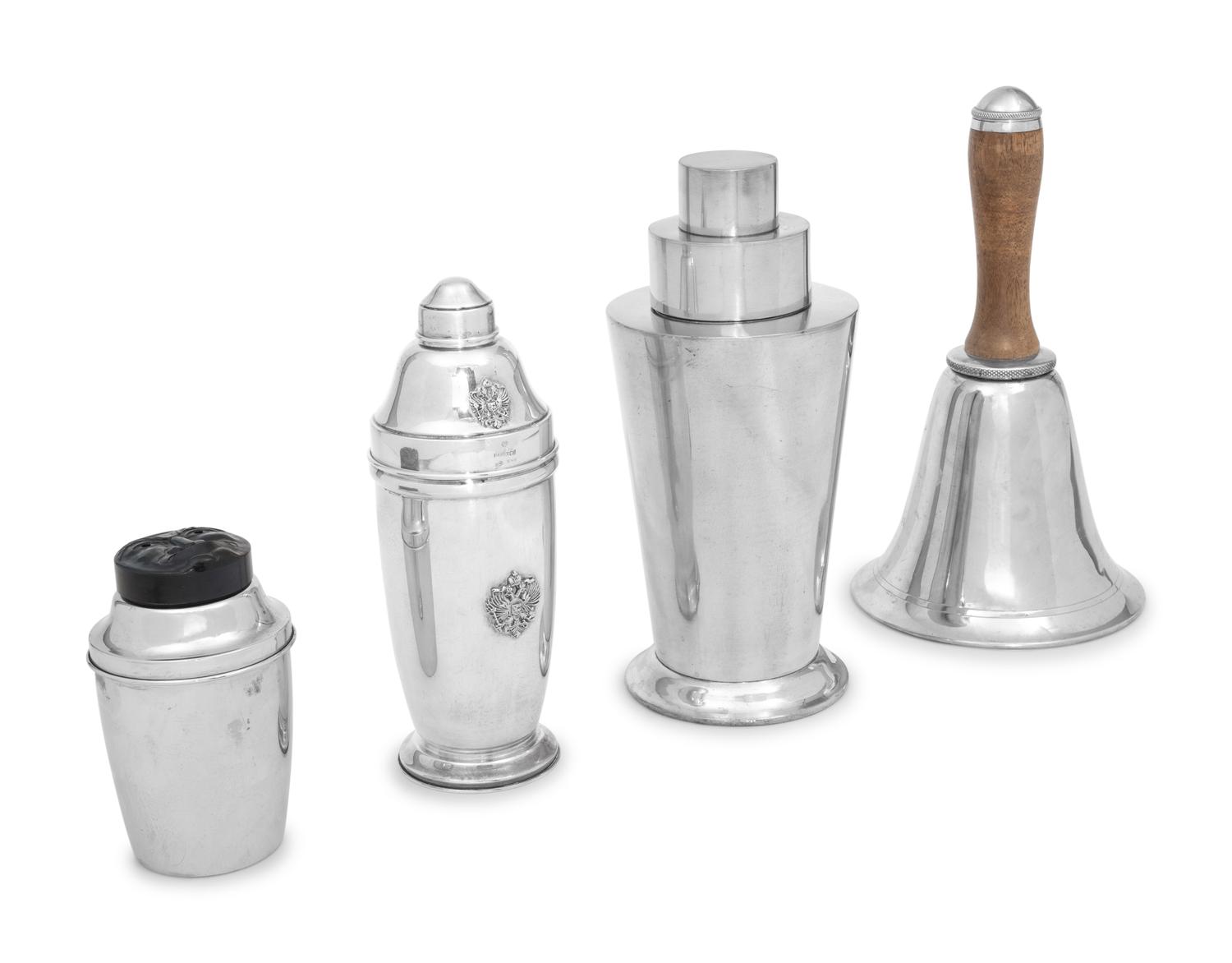 A Group of Four Cocktail Shakers