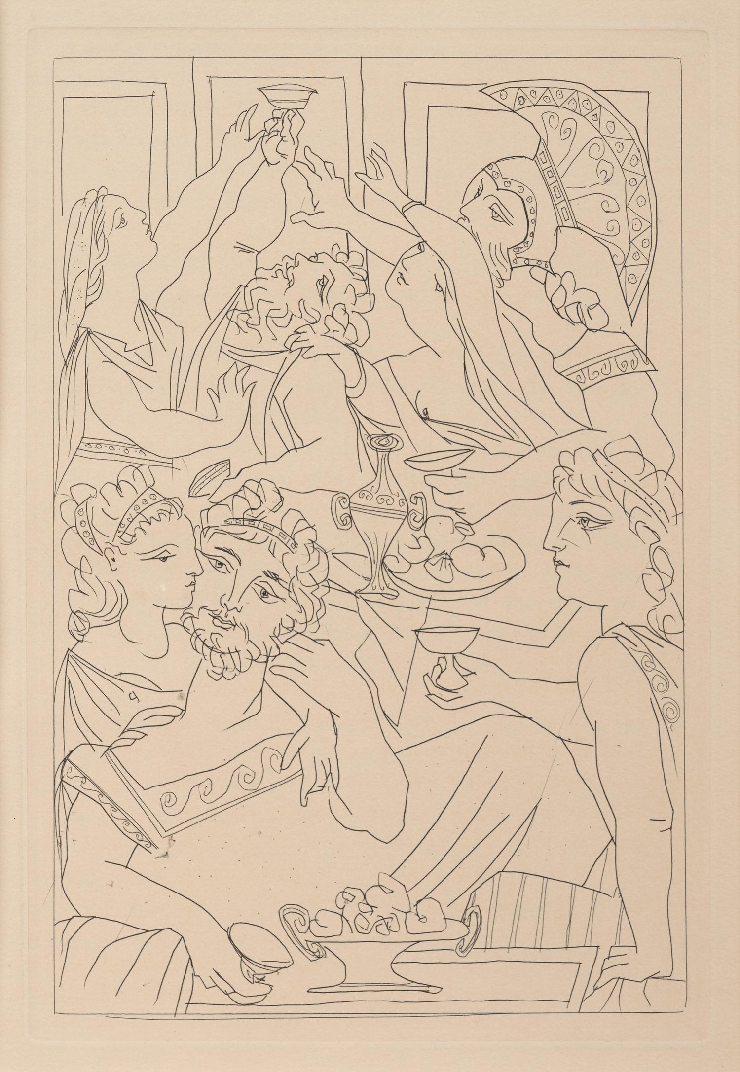 Le festin (The Banquet) from Lysistrata (with colophon)