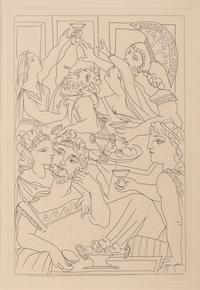 Le festin (The Banquet) from Lysistrata (with colophon)