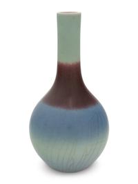 A Flambé Glazed Porcelain Bottle Vase