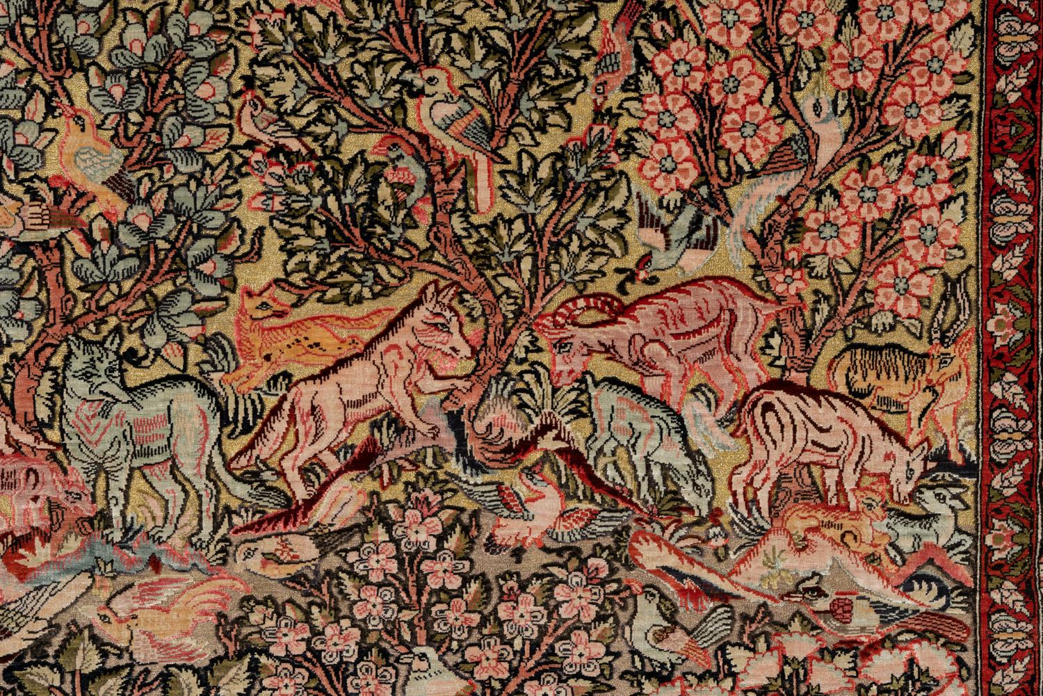A Hereke or Kayseri Silk Rug