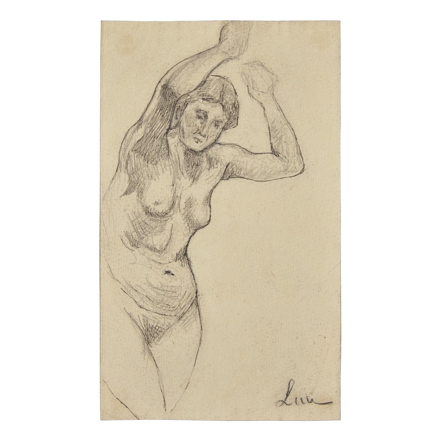 Maximilien Luce (French, 1858-1941) — Nu aux Bras Levés; Together with a Companion (Two Works)