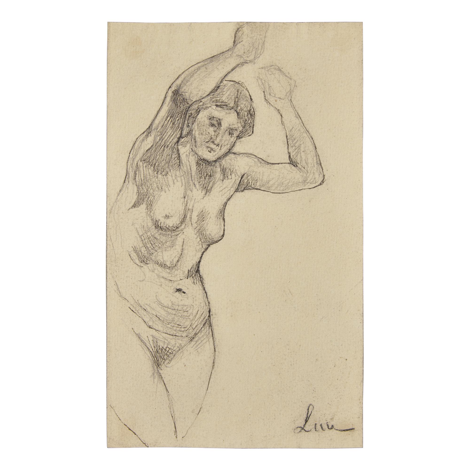 Maximilien Luce (French, 1858-1941) — Nu aux Bras Levés; Together with a Companion (Two Works)