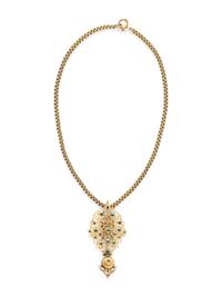 ANTIQUE, EMERALD PENDANT NECKLACE