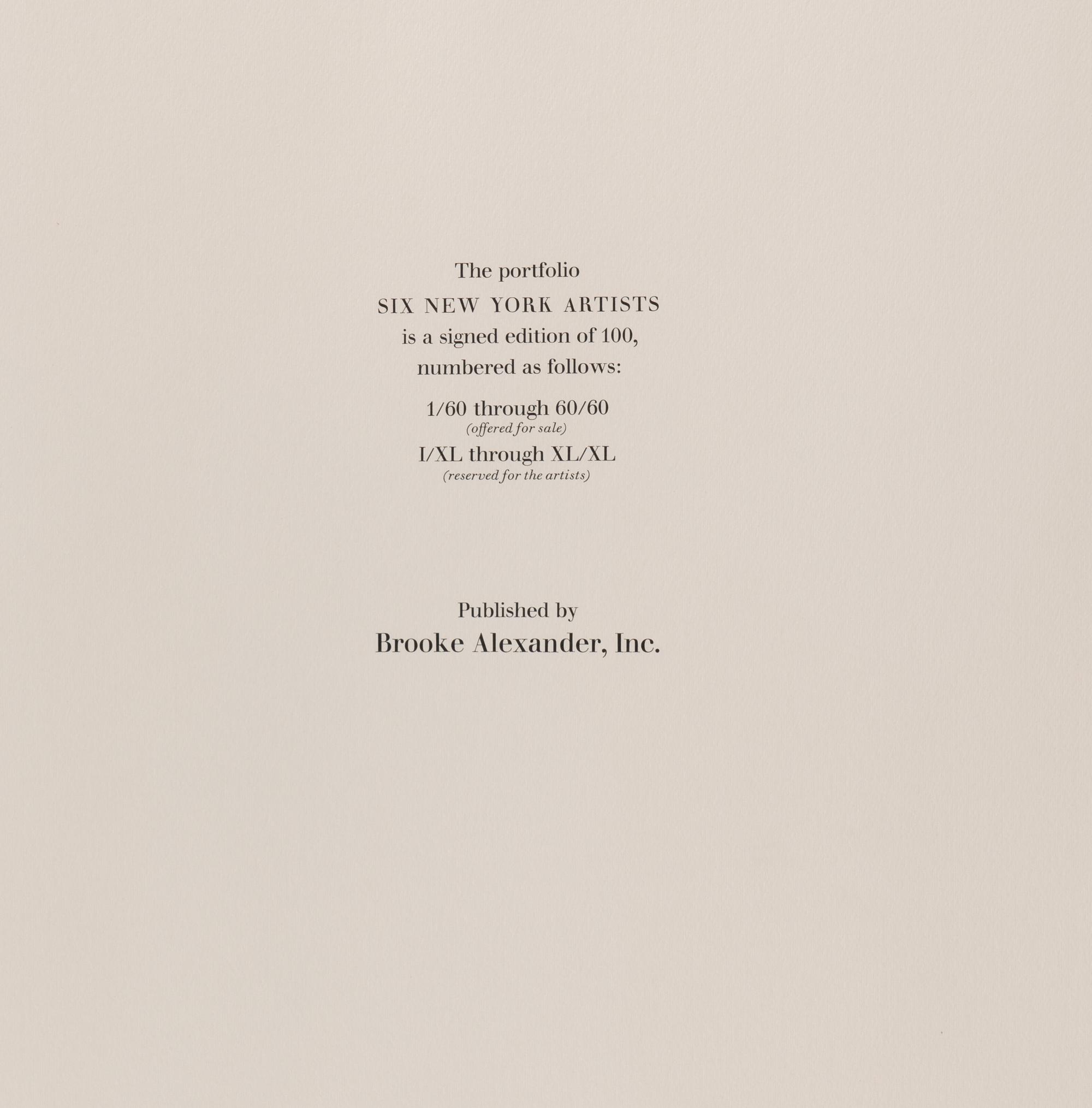 Six New York Artists Portfolio (complete set of six) Including works by Alex Katz, Jack Beal, John Clem Clark, Malcom Morley, Bob Stanley, and Philip Pearlstein.